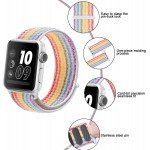 Wholesale Loop Woven Strap Wristband Replacement for Apple Watch Series 7/6/SE/5/4/3/2/1 Sport - 44MM / 42MM (Rainbow)